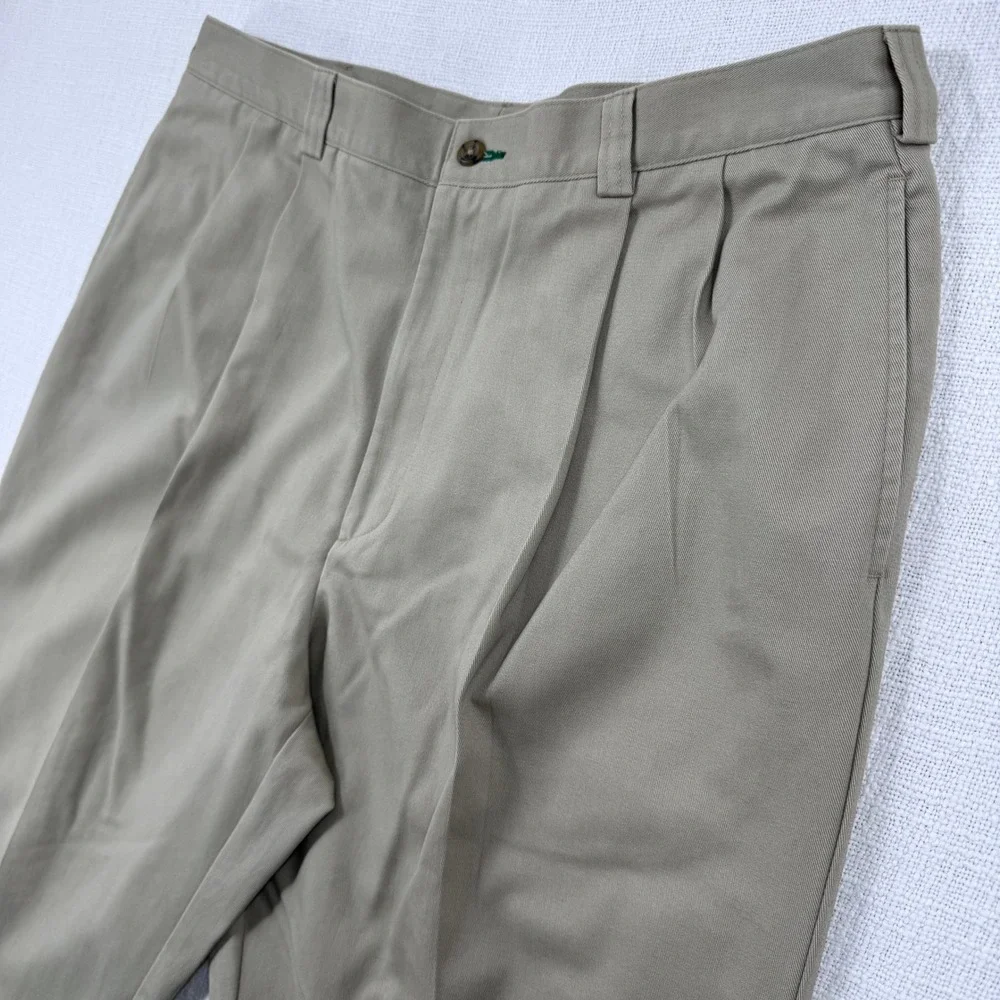 VTG 90s Tommy Hilfiger Pleated Khaki Chino Pants Cotton Twill 38x30‎ Y2K Dad